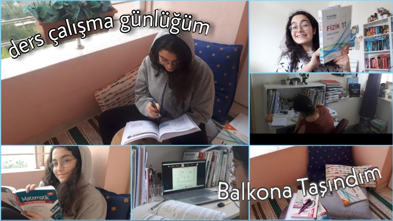 DERS ÇALIŞMA GÜNLÜĞÜM #9 || Balkona Taşındım! Online Dersler, TYT, Benimle 3 Gün...