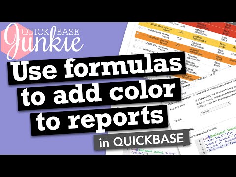 Use formulas to add color to reports in Quickbase