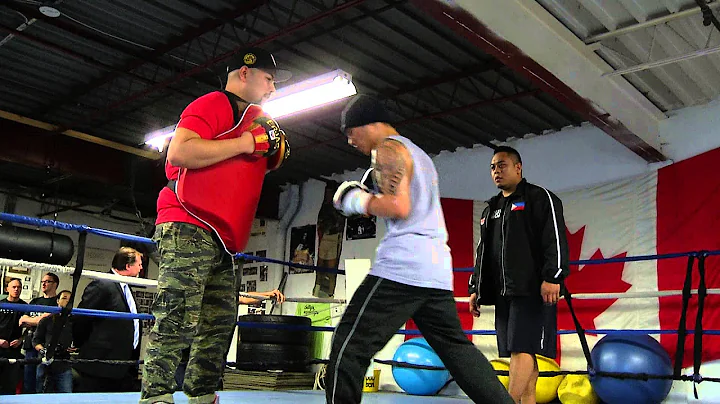 Corey Erdman with Filipino-Canadia...  Boxer Marc ...