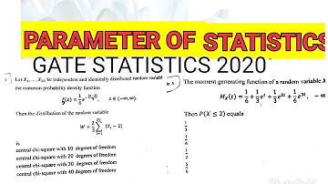question number 5,7 #GATE2020 (#STATISTICS) solution series