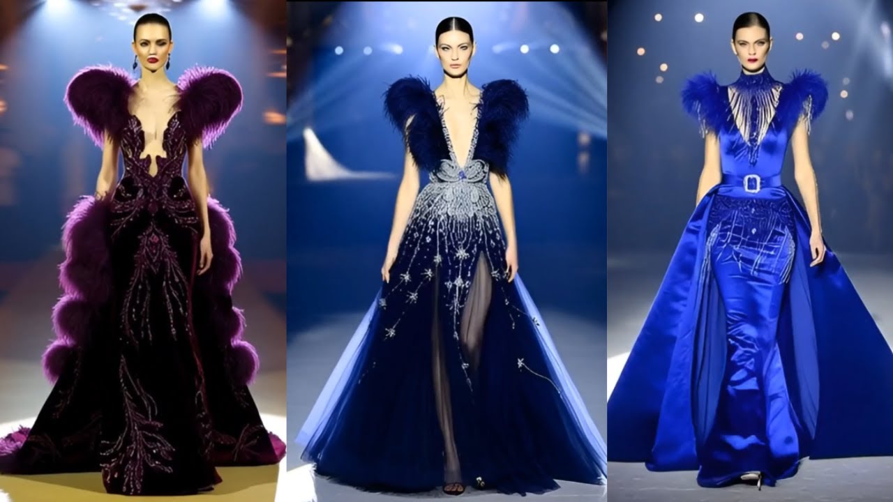 Couture Night Swarovski Crystal Evening Dresses on the Runway ✨