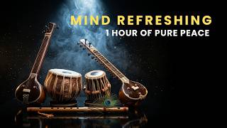 Divine Indian Instrumental: Soulful Flute, Veena and Tabla | 1 Hour Non-Stop Meditation Music