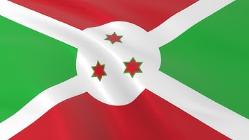 Flag of Burundi waving in the wind - Flag animation - Motion background - 4K UHD