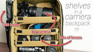 SHELVES in a camera backpack… a unique way to store your gear! The SmallRig Outra 25 EDC