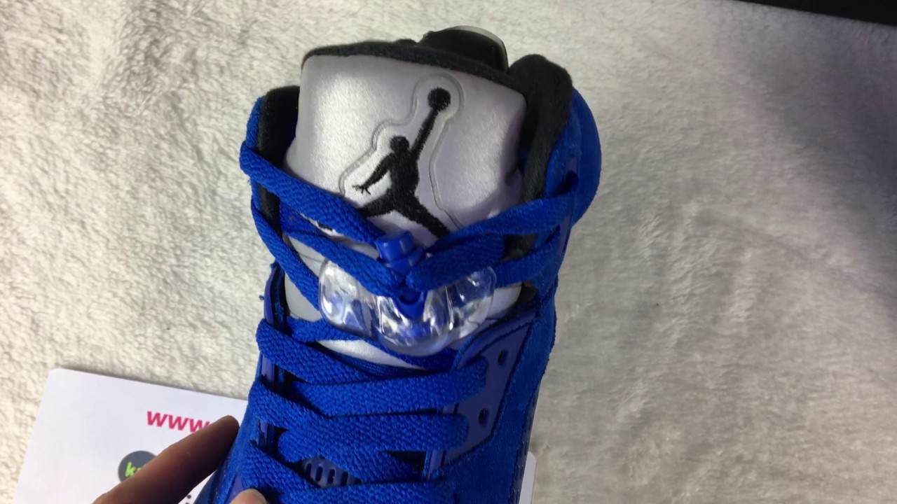 Authentic Jordan 5 blue suede from 