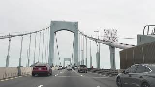 New York City - Bronx to Queens Drive Through Throgs Neck Bridge