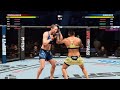 EA SPORTS UFC 5 Woman Robert Whittaker Head Kick KO her Airborne Opponent
