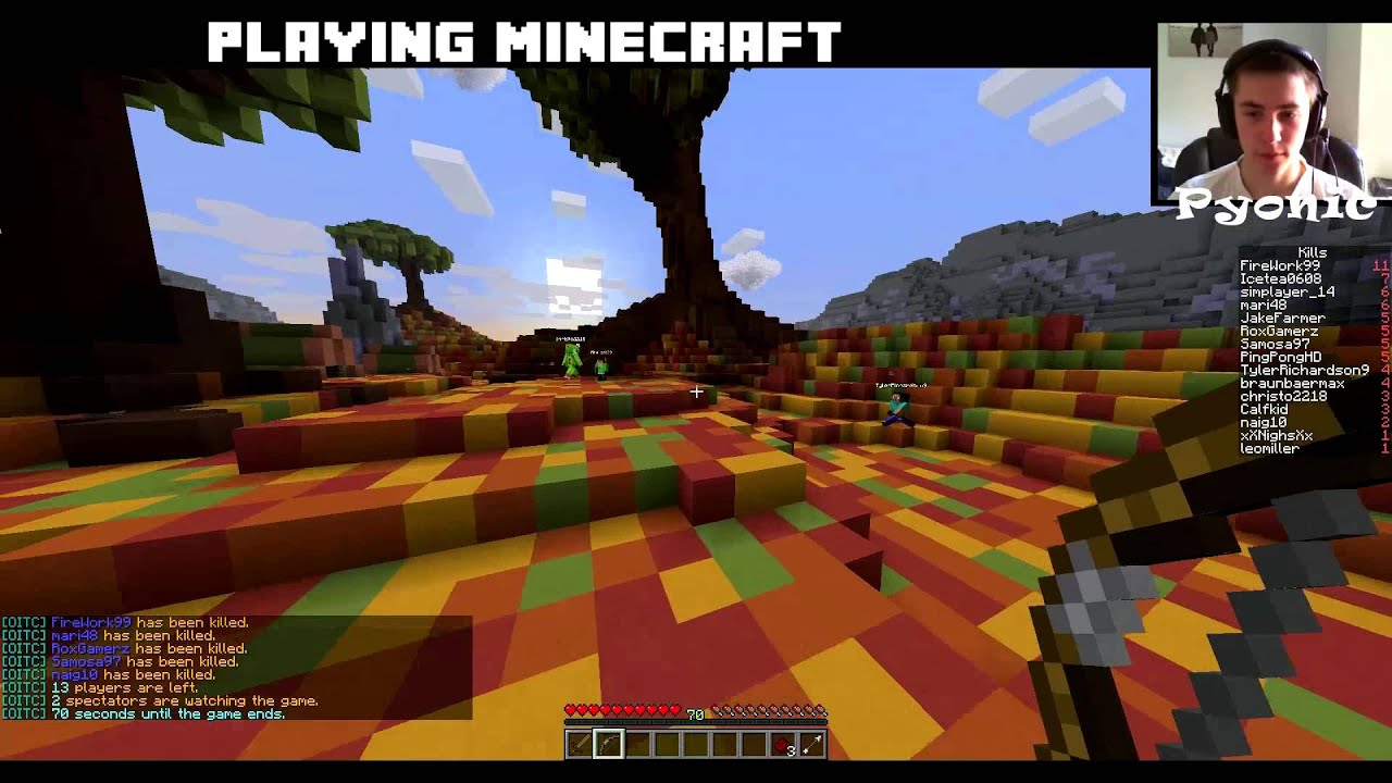 "ONE IN THE CHAMBER" Minecraft Minigames With Pyonic!