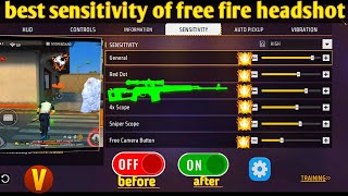 Free Fire Max Best Sensitivity for Headshot 🎯 Easy Drag Trick