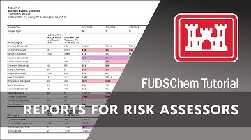 Reports for Risk Assessors - FUDSChem