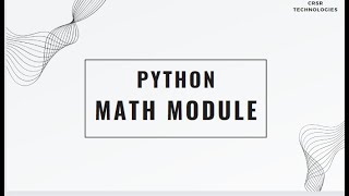 Python - Math Module