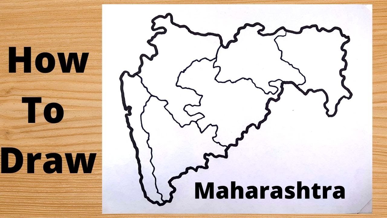 Maharashtra Vector Map On White Background Stock Vector (Royalty Free)  2322087827 | Shutterstock