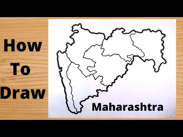 Maharashtra Map Hand Drawn On White Background Trendy Design Stock  Illustration - Download Image Now - iStock