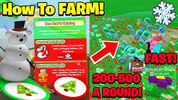 *NEW* FARM Snowflakes & Gingerbread Bears In Beesmas FAST +MACRO! (200-500 A ROUND) (Bee Swam Sim)
