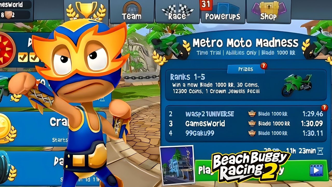 Metro Moto Madness 🏍🏁 |🥉Blade 1000 RR Tournament 🏆 | Beach Buggy Racing ...