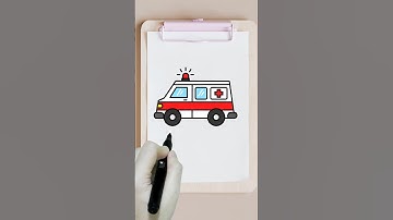 How to Draw an Ambulance Step by Step for Kids and Beginners | Easy Drawing Tutorial 🚑
