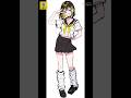 アクスタ用雷電ちゃん新規イラストラフメイキング!#oc #clipstudiopaint #drawingtutorial #イラストメイキング