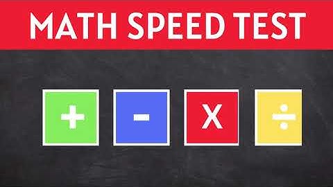 Math Speed Test | 20 Math Problems | Addition, Subtraction, Multiplication, Division