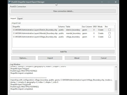 GeoServer - Load shapefile into PostGIS DB using PostGIS 2.0 Shapefile and DBF Loader Exporter tool
