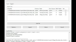 GeoServer - Load shapefile into PostGIS DB using PostGIS 2.0 Shapefile and DBF Loader Exporter tool