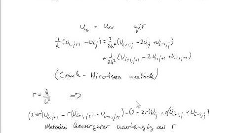 Numercal solutions  for parabolic problems   Crank Nicolson method