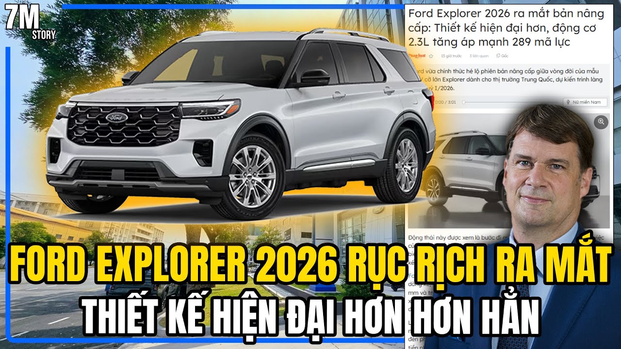 FORD EXPLORER 2026 RỤC RỊCH RA MẮT, THIẾT KẾ HIỆN ĐẠI HƠN HƠN HẲN