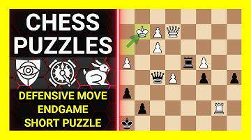 Chess Puzzles to Practice. Themes: Defensive move, Endgame, Short puzzle. Learn Chess