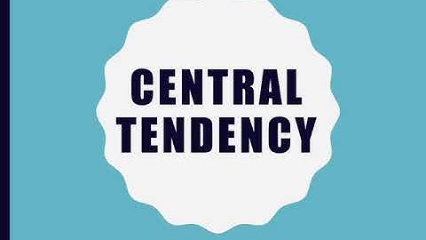 [Mathematics in the Modern World] Measures of Central Tendency