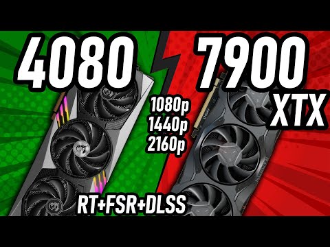 RTX 4080 vs RX 7900 XTX | Game Benchmarks | 1080p 1440p 4K