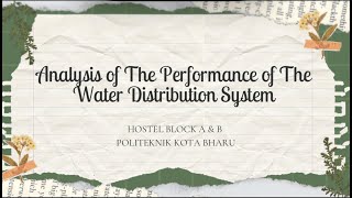 PRESENTATION PROJECT BASED LEARNING (DCC 40452)Water Distribution System
