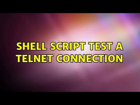 Ubuntu: shell script test a telnet connection