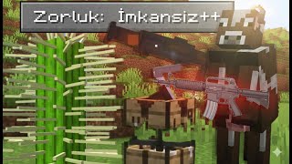 Minecraft Ama Hayatta Kalmak İmkansiz Herşey Bi̇ze Düşman