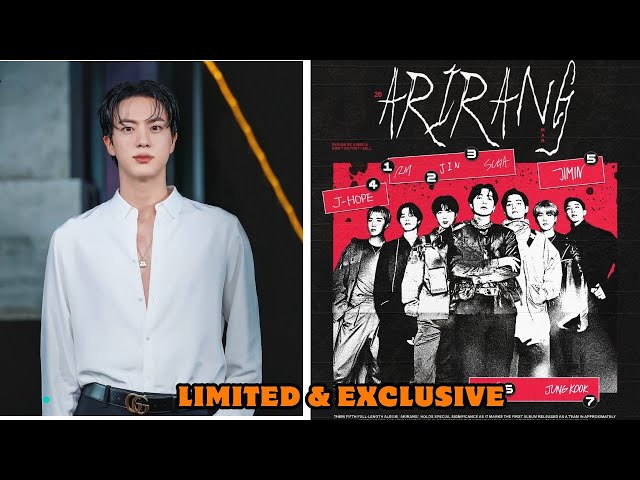 Jin BTS Celebrates ARIRANG Pre-Order with Exclusive Pink Vinyl