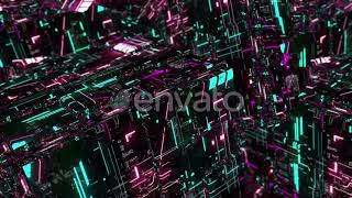 4k Abstract Cyberpunk Neon Loop 2 In 1 | Motion Graphics - Envato elements