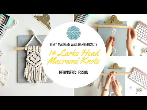 DIY Craft Macrame -  How to tie macrame knots Step 1 first Macrame knot for beginners