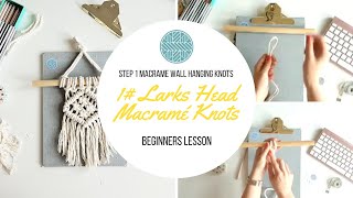 DIY Craft Macrame -  How to tie macrame knots Step 1 first Macrame knot for beginners