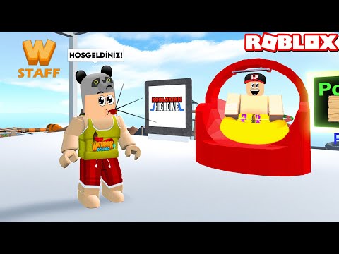 Su Parkında Çalışan Oluyoruz!! Yeni Kaydıraklar - Panda ile Roblox Waterpark Oceanic