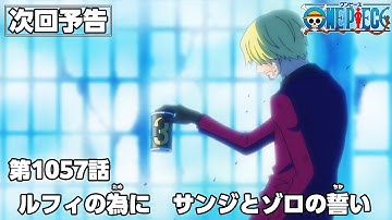 ONE PIECE 1057話予告「ルフィの為に　サンジとゾロの誓い」
