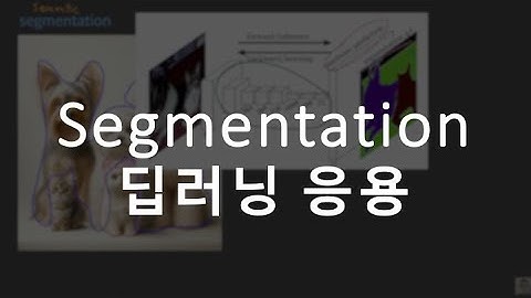 딥러닝 segmentation 컴퓨터비전