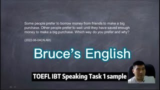 TOEFL Speaking Task 1 Independent Task 托福口语考试 Task 1 机经 Sample Answer 20220605CN