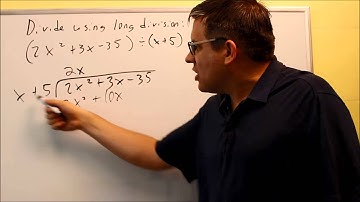 Dividing Polynomials Using Long Division: Section A.3 Ex 1