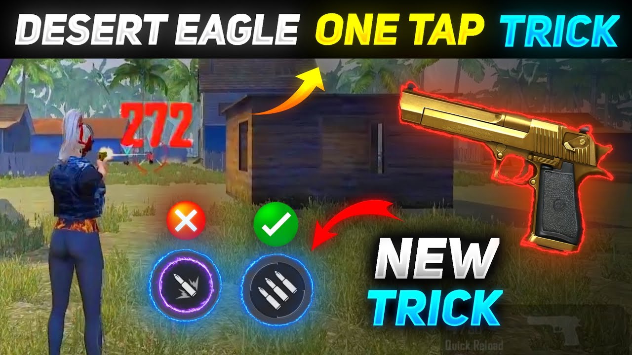 DESERT EAGLE ONE TAP SECRET TRICK | NEW ONE TAP HEADSHOT TRICK - YouTube