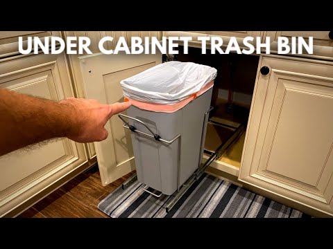 2 IN 1 Kitchen Trash Can with Slide Lid, Under Sink Garbage Can