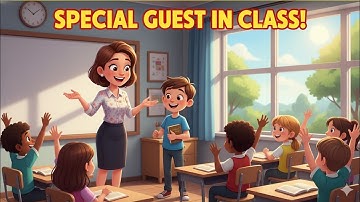 👩‍🏫✨ “A Special Guest in Class! | Fun English Classroom Story for Kids 🎒📚🌟”