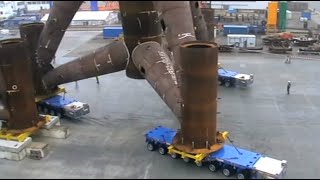 HEAVY DUTY EQUIPMENTS  Assembling Process Allterrain Crane. Installation of Offshore Wind Farm