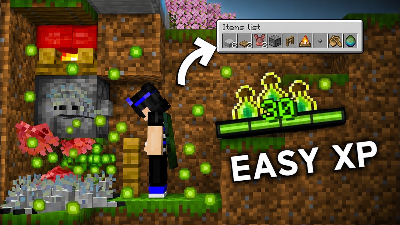 Minecraft Easy XP Farm 26.1 | Fast & Automatic XP Farm! - YouTube