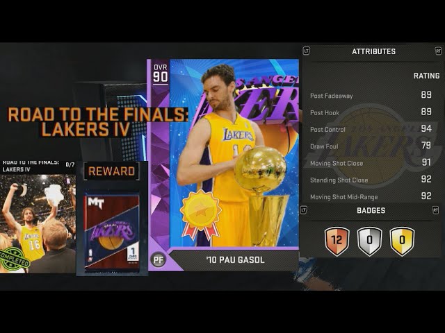 NBA 2K23  2KDB Amethyst Pau Gasol (91) Complete Stats