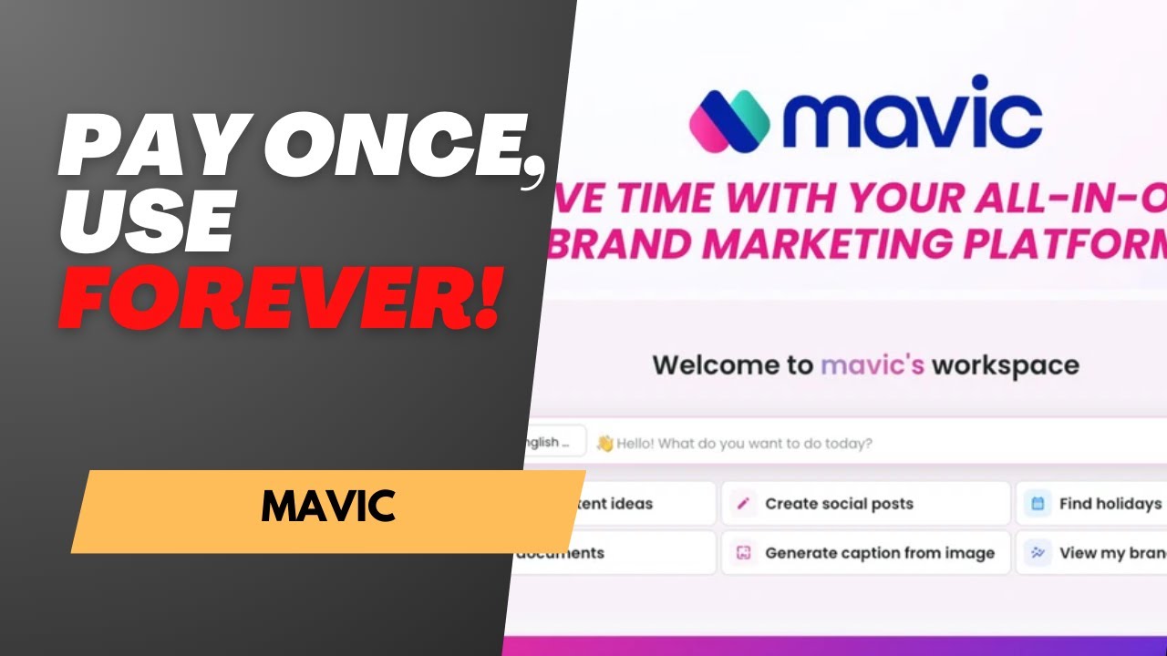mavic AppSumo Deal 🚀 AI-Powered Social Media & Content Marketing Tool (Lifetime Access)