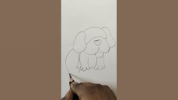 How to draw a cute puppy #drawing #art #pencildrawing #shorts
