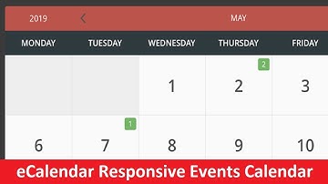 eCalendar Responsive Events Calendar